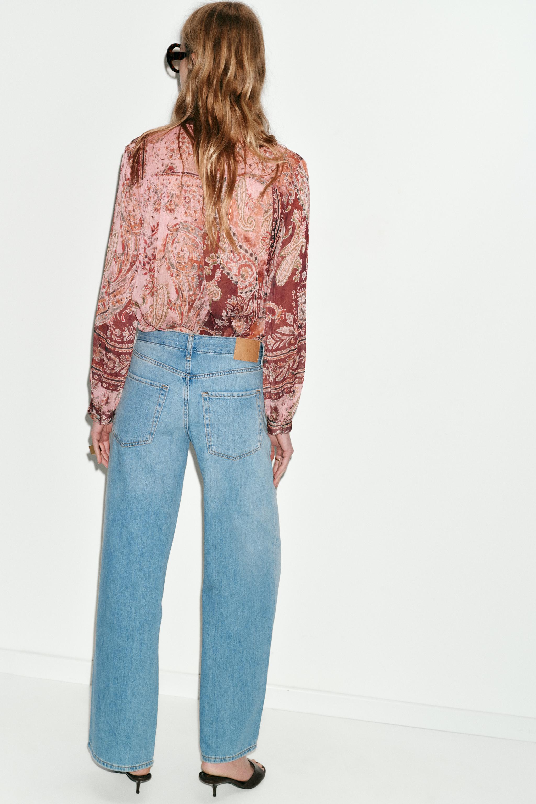 PRINTED TIE BLOUSE